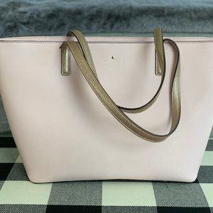 Pink Kate Spade Purse With Rose Gold Handles